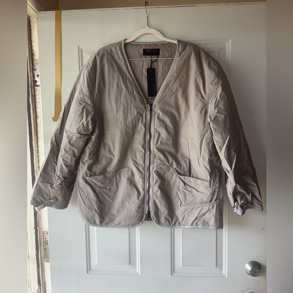 Richie Le gray half-zip puffy jacket size M